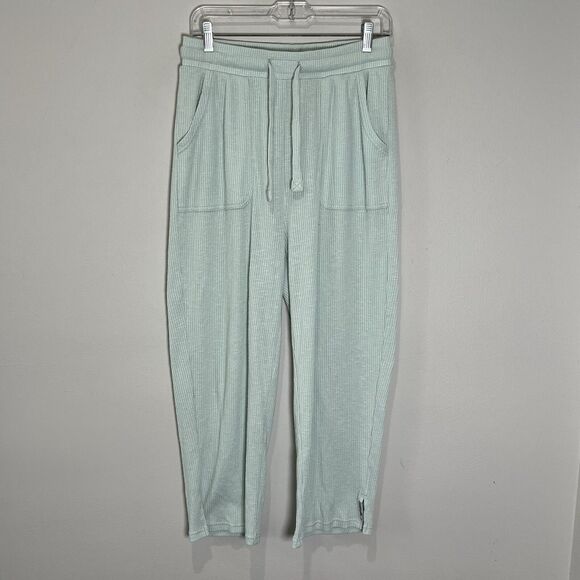 Gymshark Sweatpants Women’s Medium Mint Green Ribbed Drawstring Athletic Yoga - Picture 1 of 8